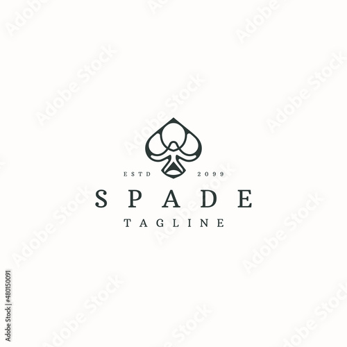 Ace of spade logo icon design template flat vector