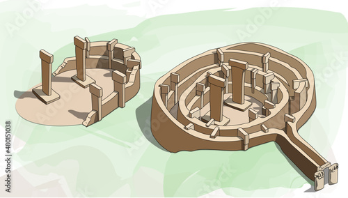 Göbeklitepe Turkish for Potbelly Hill is an archaeological site in the Southeastern Anatolia Region of Turkey approximately 12 km 7 mi northeast of the city of Şanlıurfa.
