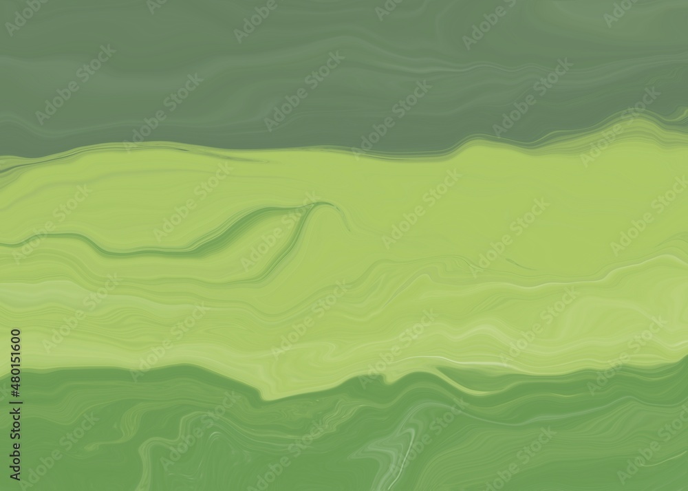 Obraz premium Green abstract background with liquify effect.