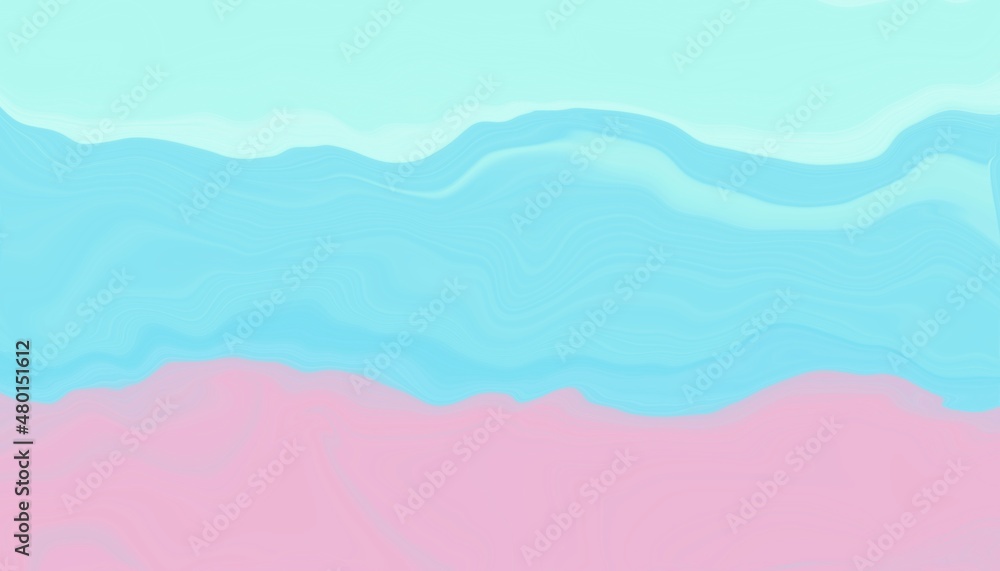 Abstract pink and blue watercolor background with empty space.