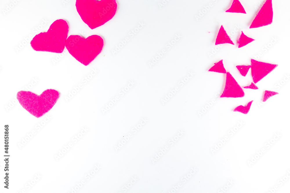 template for valentines day with a white background and a pink heart 