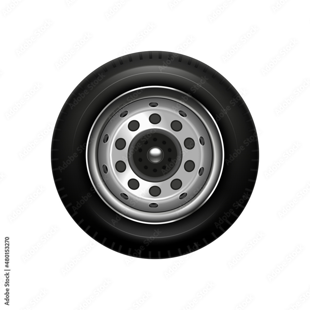 Fototapeta premium Realistic Car Wheel