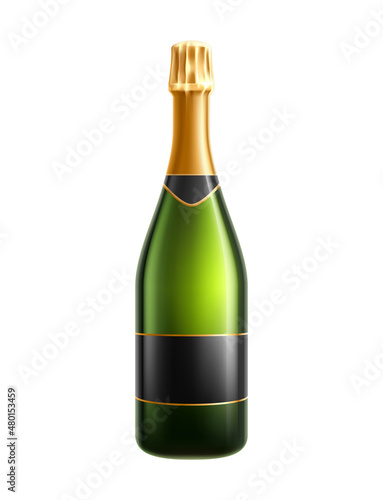 Champagne Bottle Illustration