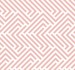 Fotobehang Lichtroze patronen Modern roze geometrisch ornament  © Fine Art Studio