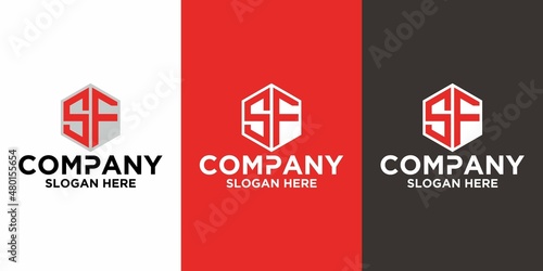Initial letter Hexagon logo SF vector design template
