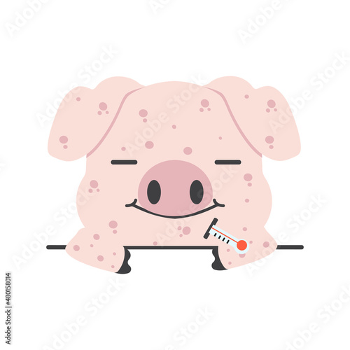 Sick Pig  Swine Flu sign