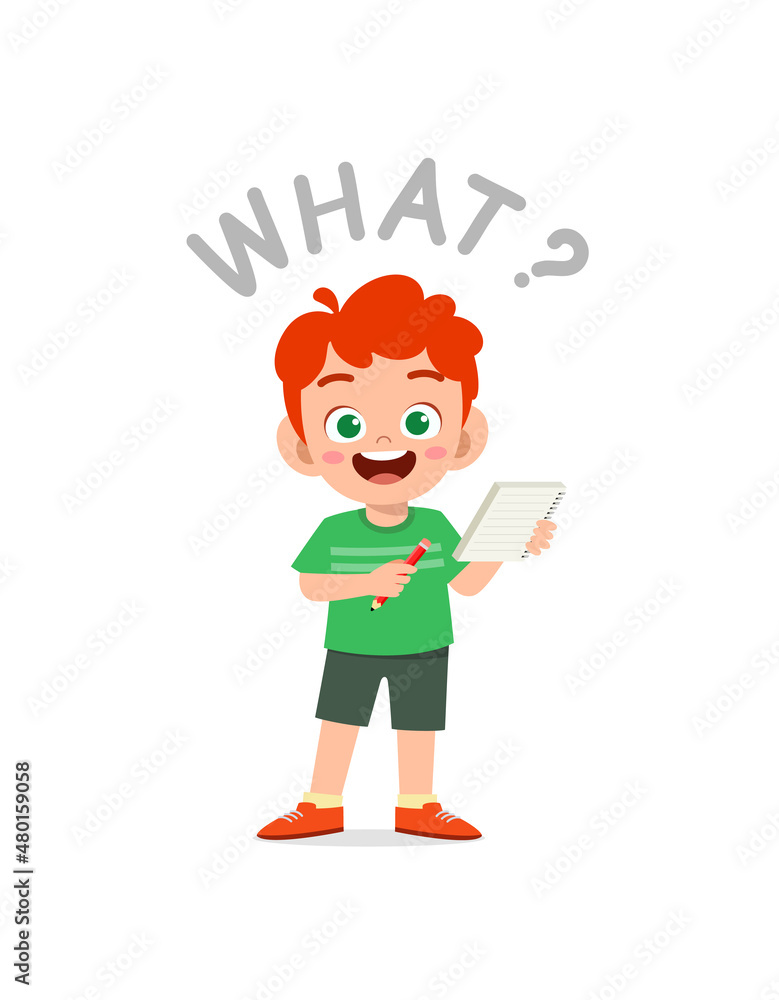 cute little boy holding note book as journalist cute little boy holding note book as journalist