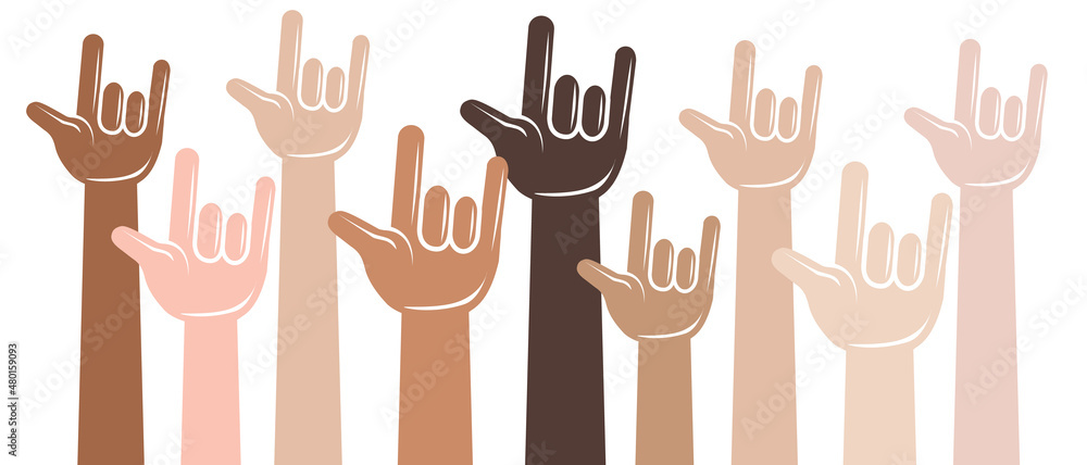 Human ILY hands racism love union humanist Human ILY hands racism love union humanist