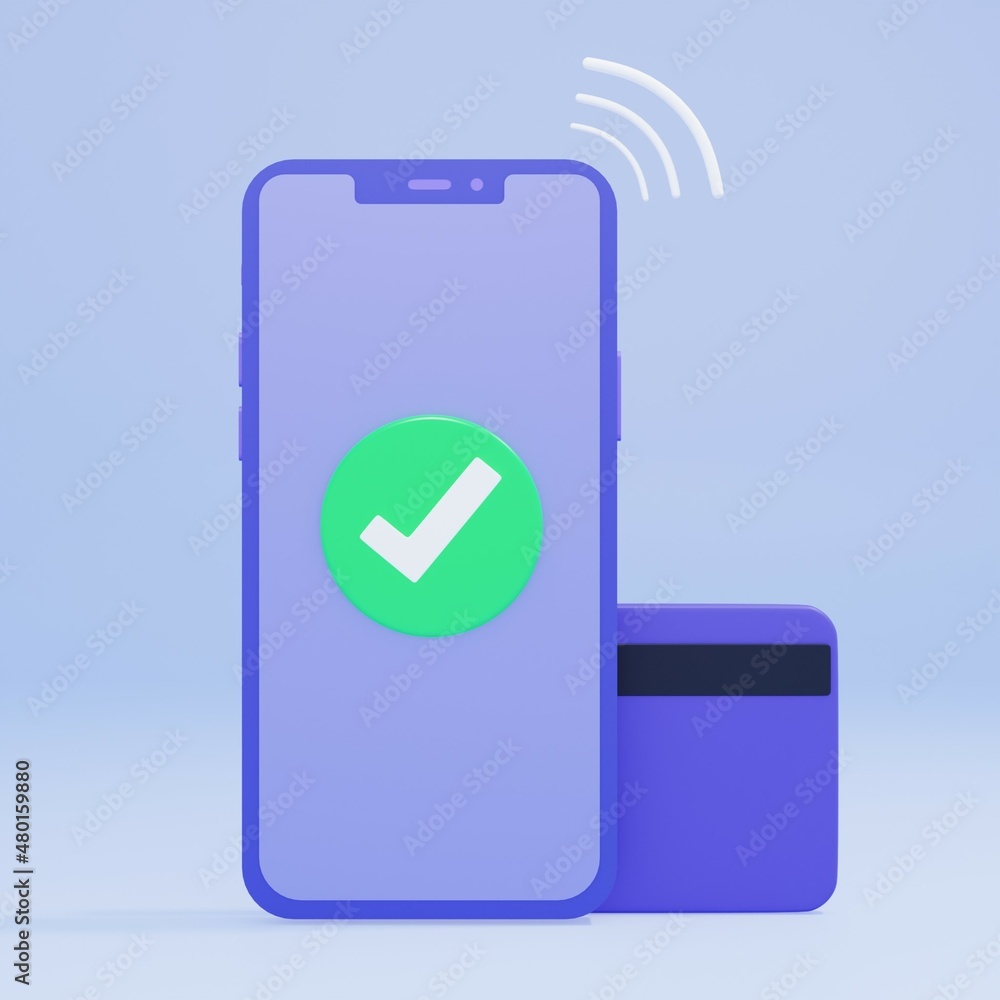 3D payment via credit card concept. Secure online payment transaction with smartphone.Credit card for online payment concept.3d rendering illustration 3D payment via credit card concept. Secure online payment transaction with smartphone.Credit card for online payment concept.3d rendering illustration