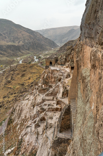 Cultural historical heritage of Georgia. Vardzia is an ancient cave city in the rock