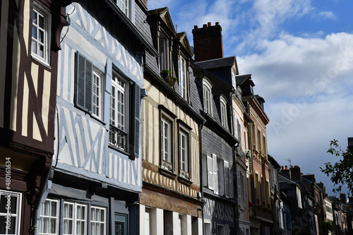 Honfleur; France - august 18 2020 : picturesque city in summer