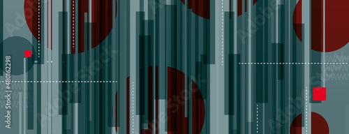 Copertina social, banner, astratto, business, geometrie