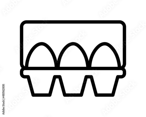 Egg flat line icon. Organic food. Outline sign for mobile concept and web design, store