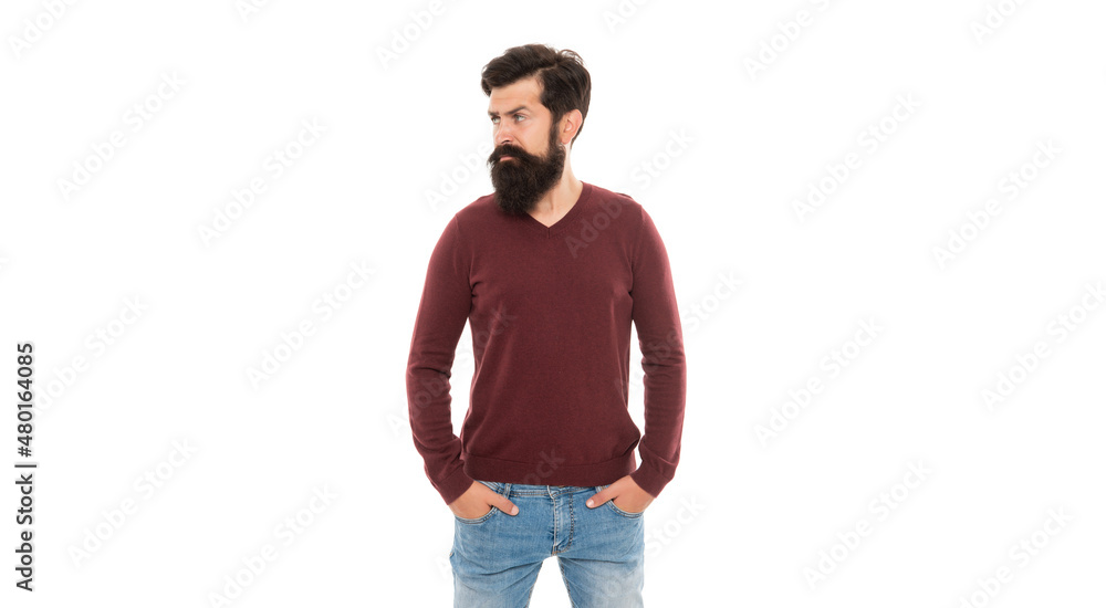 serious brutal hipster with beard isolated on white background, fashion model serious brutal hipster with beard isolated on white background, fashion model