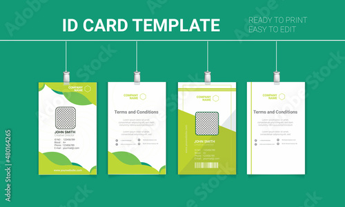 Creative Id card design vector template easy to edit, ready to print
