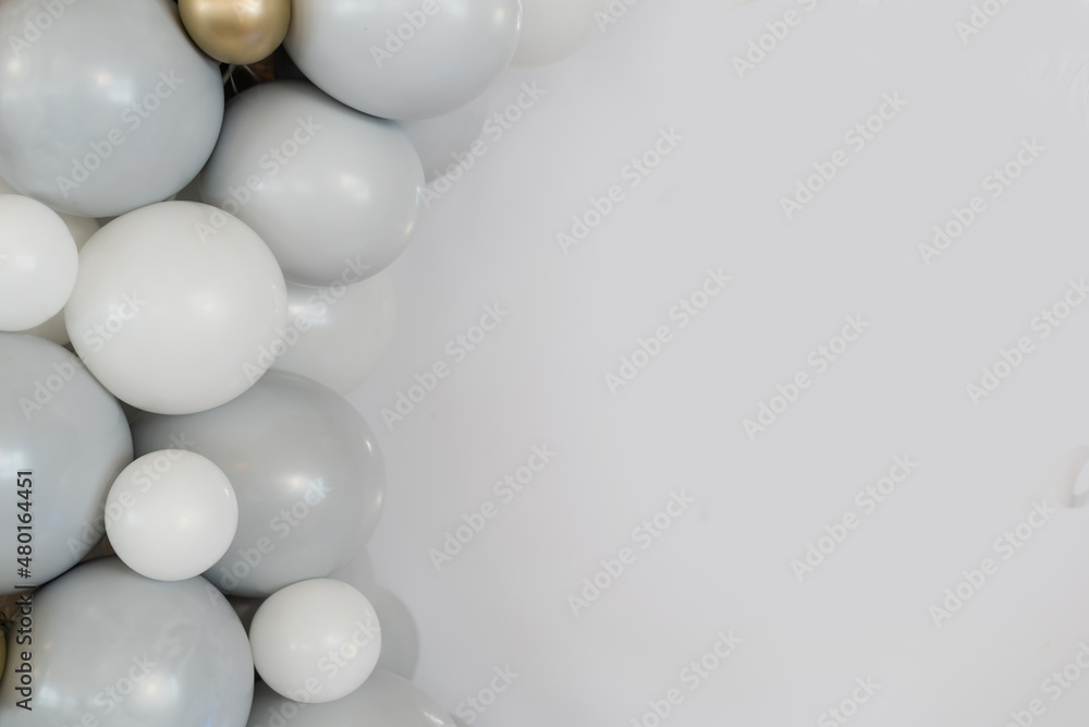 Photozone from balls. Birthday concept. One year Photozone from balls. Birthday concept. One year