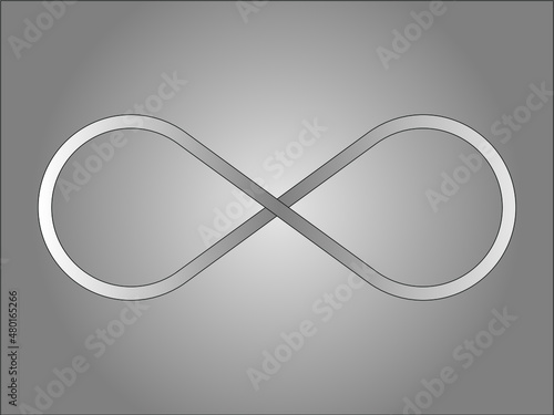 Grafika wektorowa przedstawiająca symbol nieskończoności.