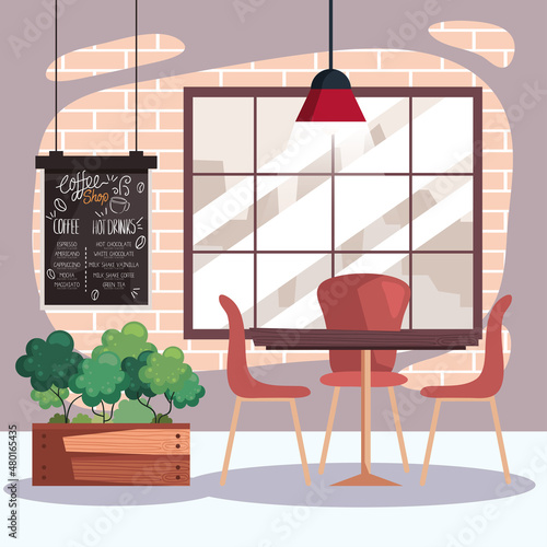 coffee shop with table