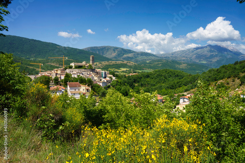 Landscape of Valle Peligna, Abruzzo, view of Goriano Sicoli photo
