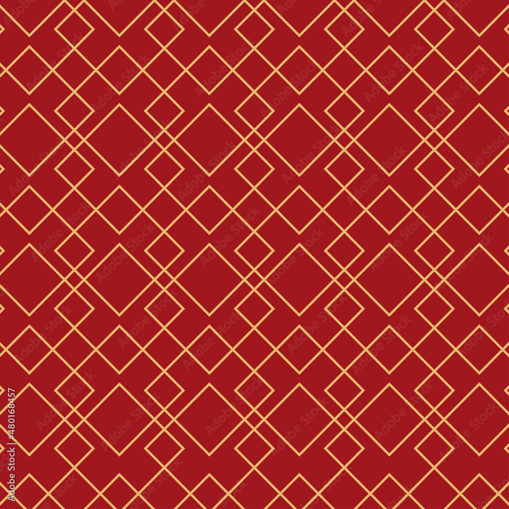 Fototapeta premium golden rhombus chinese pattern