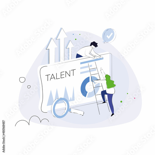 Wanted employees abstract concept vector illustration.