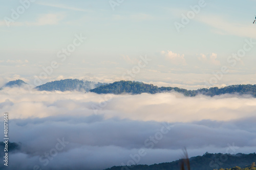 Lanscape of mountains and mist , Located at Phetchabun,Thailand