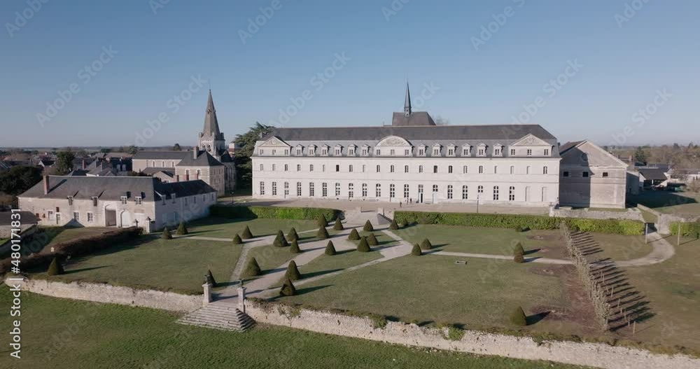 Aerial shot of the Abbey of Pontlevoy in France. Aerial shot of the Abbey of Pontlevoy in France.