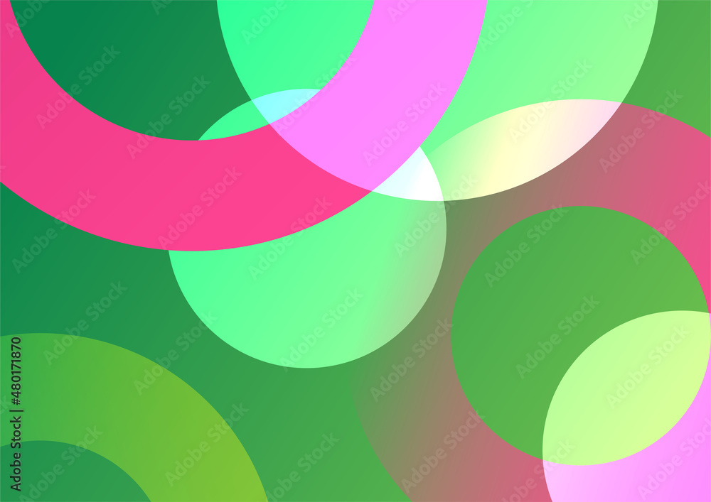 Gradient elegant green colorful abstract cover design template