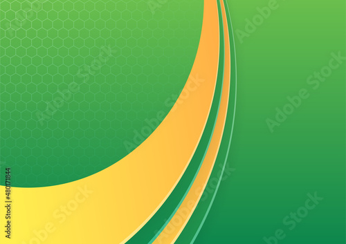 Minimalism Corporate green yellow colorful abstract cover design template