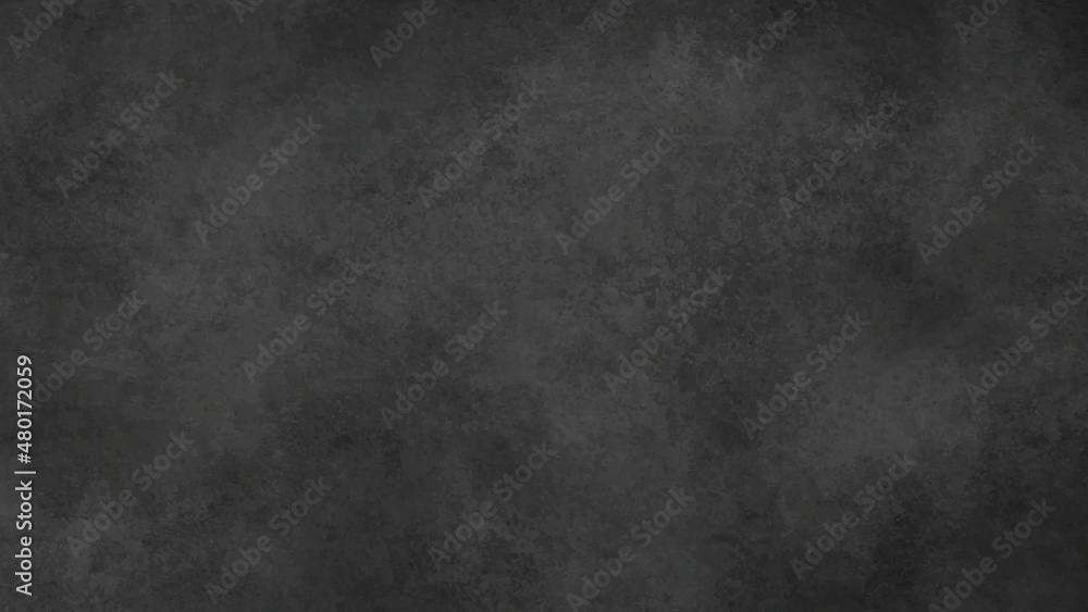 Elegant black background vector illustration with vintage distressed grunge texture and dark gray charcoal color paint. High resolution Concrete and Cement background.
