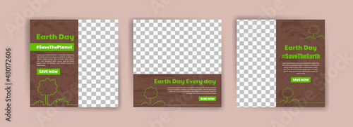 Earth Day. Education to protect the environment. Banner vector for social media ads, web ads, business messages, discount flyers and big sale banners.