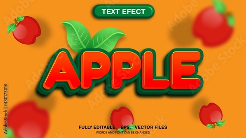 Editable text effects apple theme