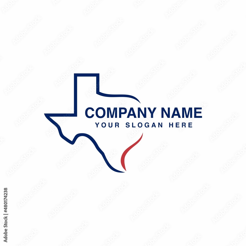 cool and simple texas map logo Stock Vector | Adobe Stock