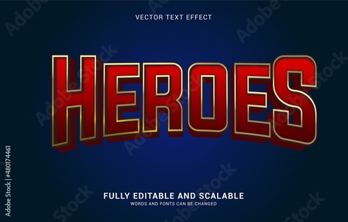 editable text effect, Heroes style photo