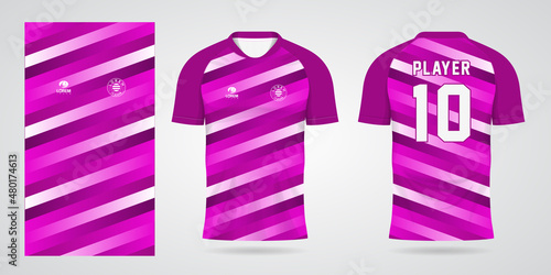 purple sports shirt jersey design template