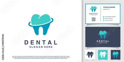 Dental logo concept with unique and creative style Premium Vector part 8