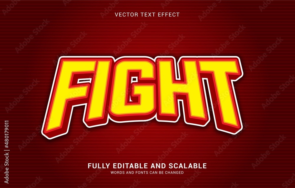 editable text effect, Fight style