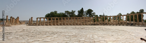 Panorama ruine romaine de Jerash, Umm quais