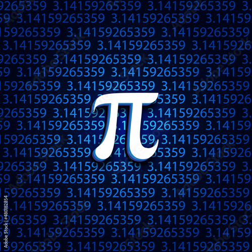 Pi day, International pie day 14 march. pi sign vector illustration