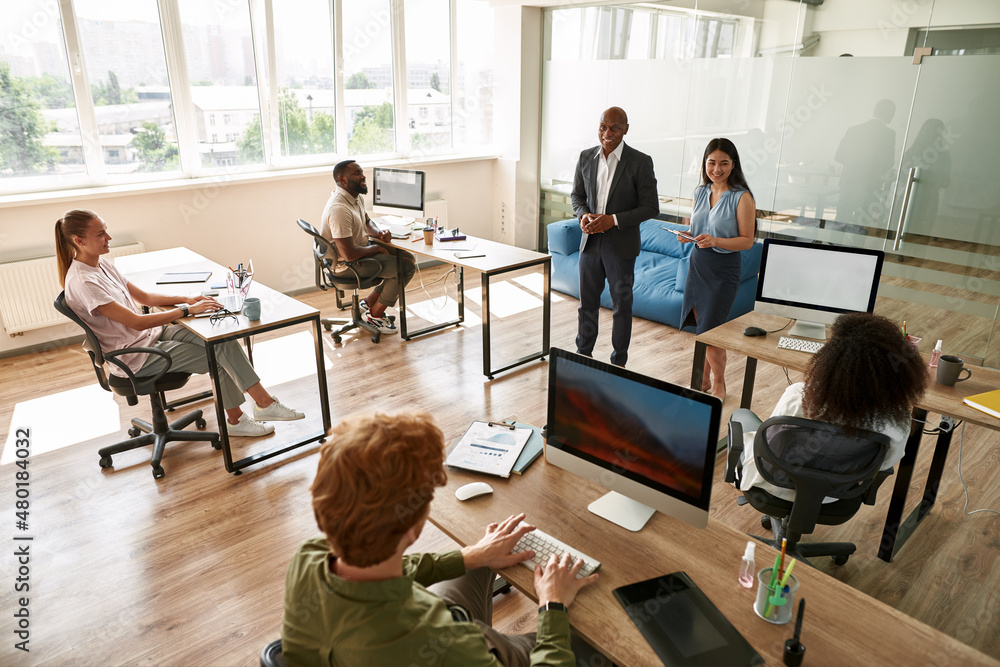 Fototapeta premium Multiethnic people at business meeting in office