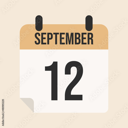 calendar page month of september 12