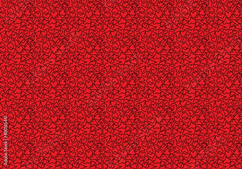 Vector abstract texture with small hand-drawn hearts. Valentines day background.Minimal design for wrapping, fabric, cloth, print, wedding decor.Vector illustration