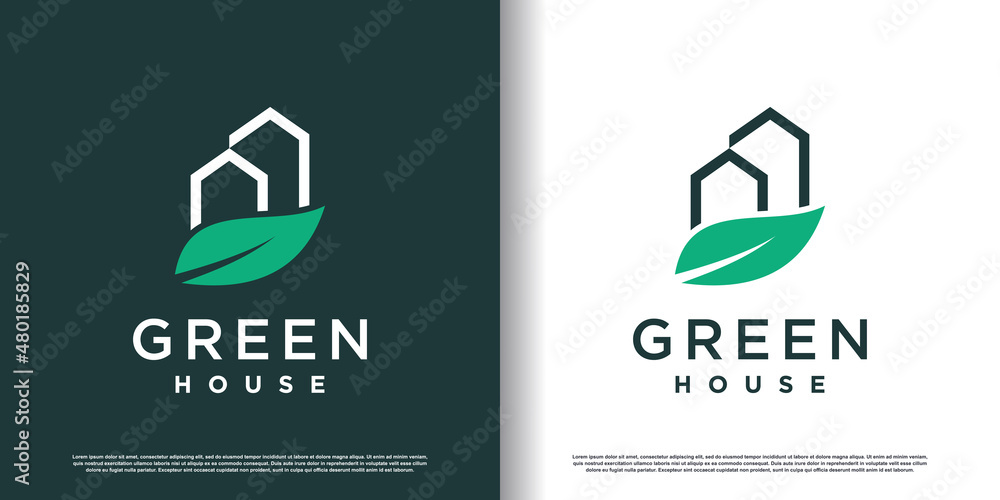 Green house logo design template Premium Vector Green house logo design template Premium Vector
