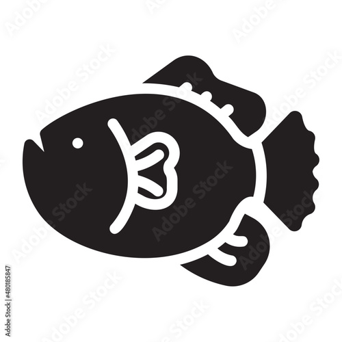 Rockfish glyph icon