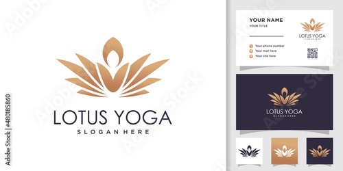 Lotus beauty logo design template Premium Vector