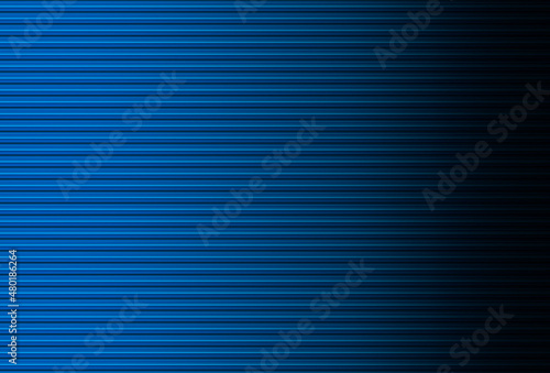 Illustration, line horizontal gradient blue graphic background.