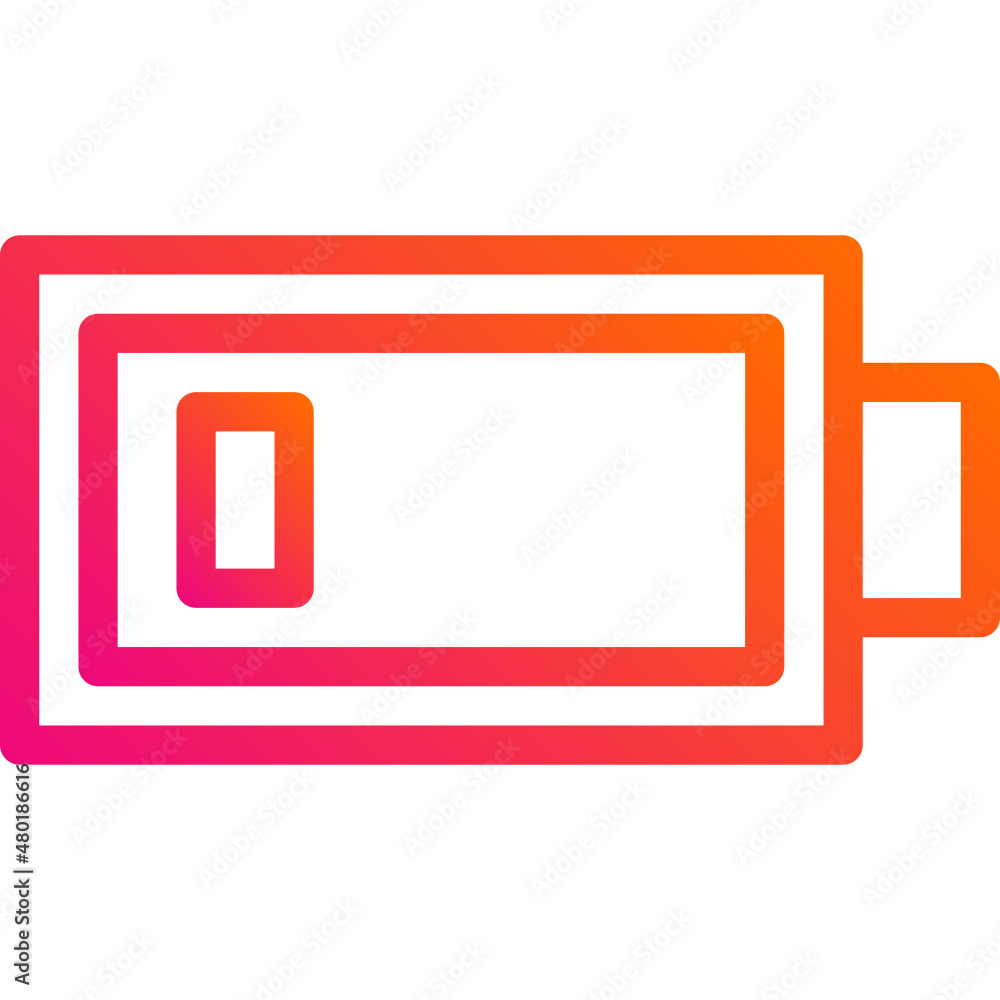 Low Battery Vector Icon Design Illustration Low Battery Vector Icon Design Illustration