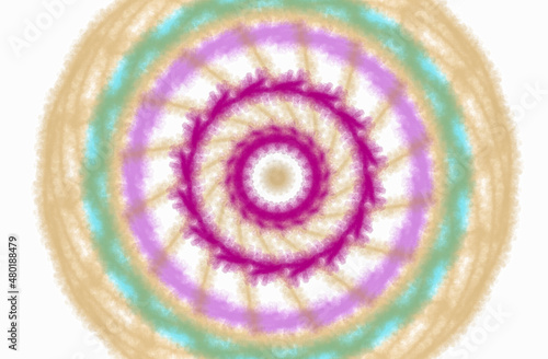 Illustration, graphic brush colorful on white background.
