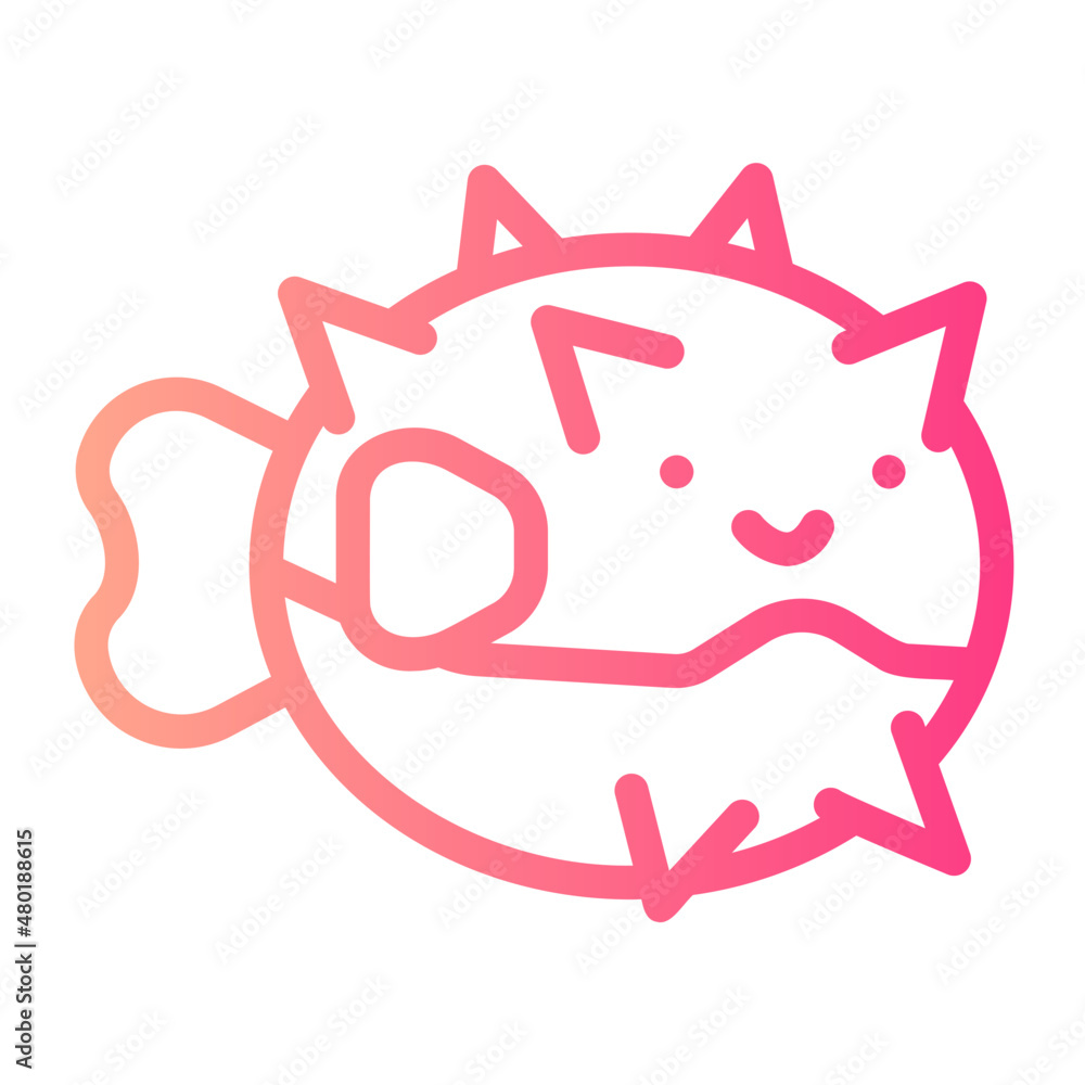 blowfish gradient icon blowfish gradient icon