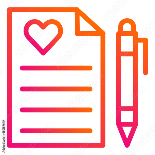 Wedding contract Vector Icon Design Illustration